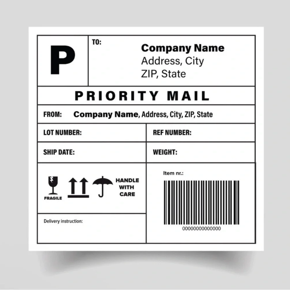 Priority Mail Shipping Label